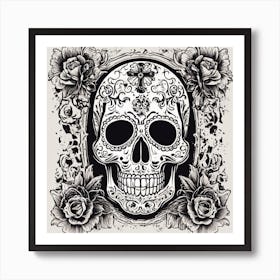 Day Of The Dead Skull 6 Art Print