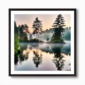 Sunrise In The Forest 1 Art Print