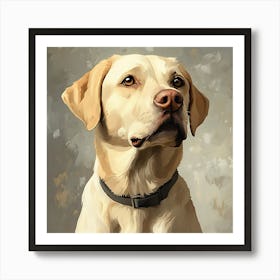 Labrador Retriever Calm Oil Painting 7 Art Print