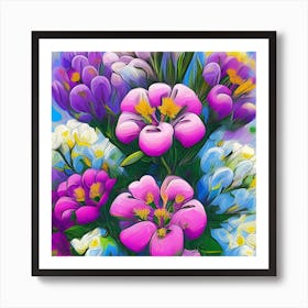 Alstroemeria Flowers 8 Art Print