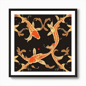 Koi Fish Pattern 5 Art Print