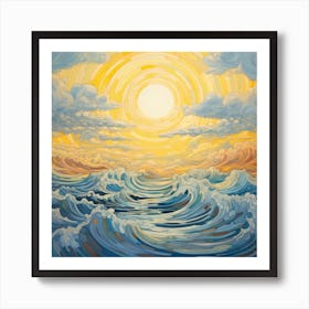 Sunrise Over The Ocean Art Print