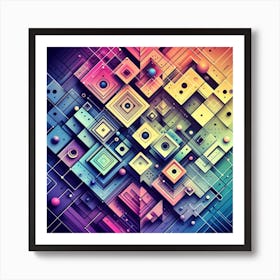 Abstract Geometric Pattern Art Print