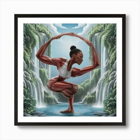 Ethereal Yoga Strength In Nature Art Print