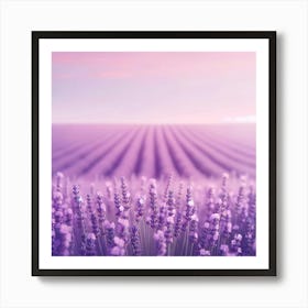 Lavender Field At Sunset Art Print