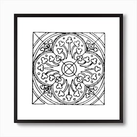 Sketched Boho Tile Art 1 Art Print