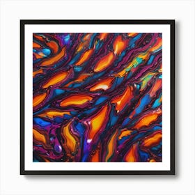 Abstract Abstract Painting flames Art Print