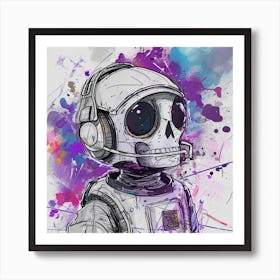 Space Skeleton 1 Art Print
