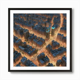 Aerial View Of New York City Art Print Art Print