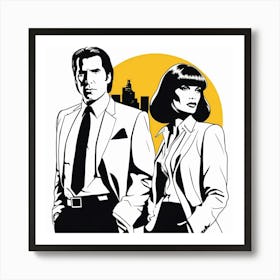 pulp fiction john travolta and uma thurman 2 Art Print