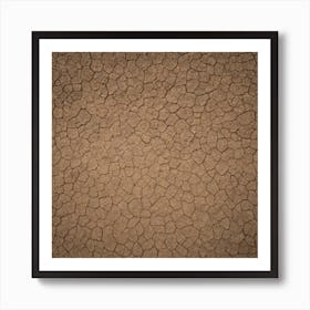 Aerial View Of A Dry Desert Art Print