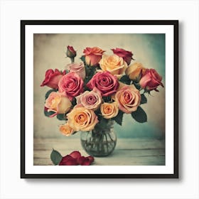 Bouquet Of Roses Art Print