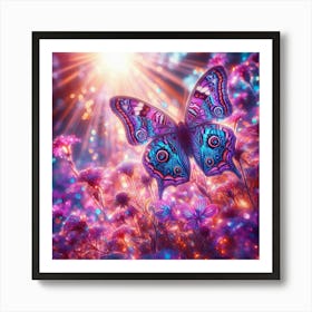 Butterfly In The Field Art Print