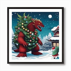 JAPANESE CHRISTMAS Art Print