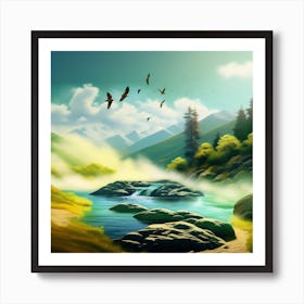 Landscape - Landscape Stock Videos & Royalty-Free Footage Art Print