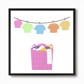 Laundry Basket Art Print