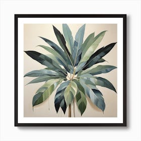 Scandinavian style, palm leaf, Abstract 1 Art Print