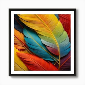 Colorful Feathers Art Print