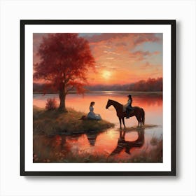 319922 An Artistic Painting Depicting A Landscapeand A V Xl 1024 V1 0 Art Print