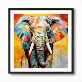 Elephant Painting 3 Affiche