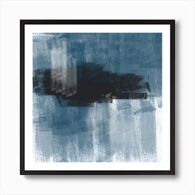 Abstract Painting Blue Ocean Art Print