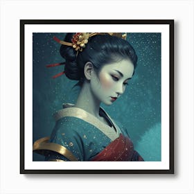 Creative Geisha Artwork 13 Art Print