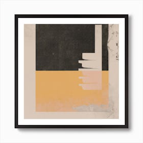 Contemporary Trending, Minimalistic New Boho Art, Modern Abstract Neutral Colors Art Print