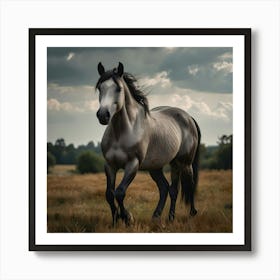 Horse In The Field Affiche