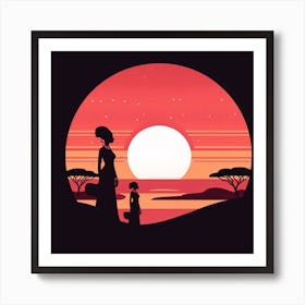 Sunset Silhouette Art Print