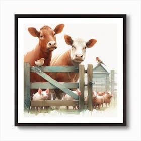 Farm Animals 1 Art Print