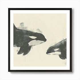 Orca Whales Canvas Print Art Print