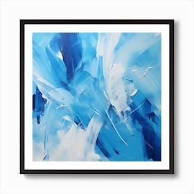 Abstract Blue Painting 1 Art Print