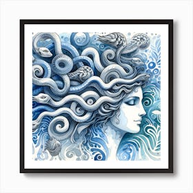 Medusa Smile Wall Art Art Print