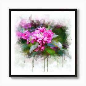 Flowers watercolor 5 Art Print