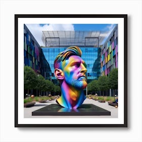 Lionel Messi Sculpture Art Print