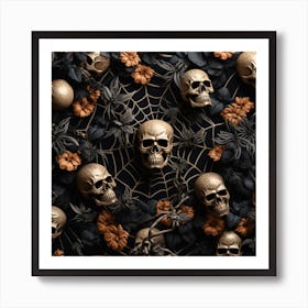 Halloween Skulls 1 Art Print