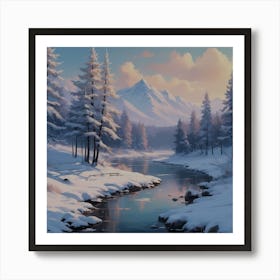 Peaceful Winter Scene Art Print