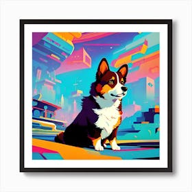 Futuristic Dog, Futuristic Art, Futuristic Paintings, Futuristic Art, Futuristic Art Art Print