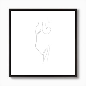 Neat Abstract Nude Square Art Print