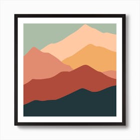 Abstract Mountain Landscape 1 Art Print