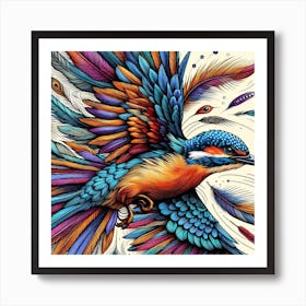 Colored Bird Art Print