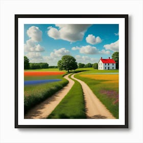 Garden Path To Home Art Print