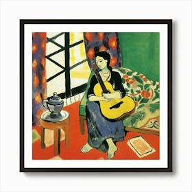 The Musician 3 Matisse Style Art Print