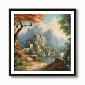 Castle In The Woods Art Print