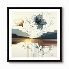 Abstract Flowers 4 Art Print