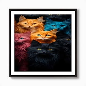 Group Of Cats Art Print