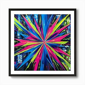 Neon Burst 2 Art Print