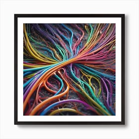 Colorful Wires 47 Art Print