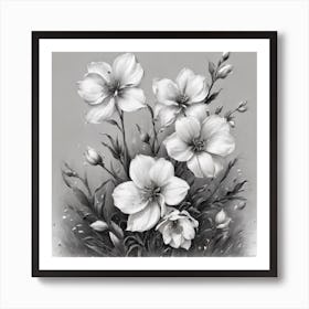 White Flowers Art Print