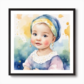 Little Girl Pearl Art Print